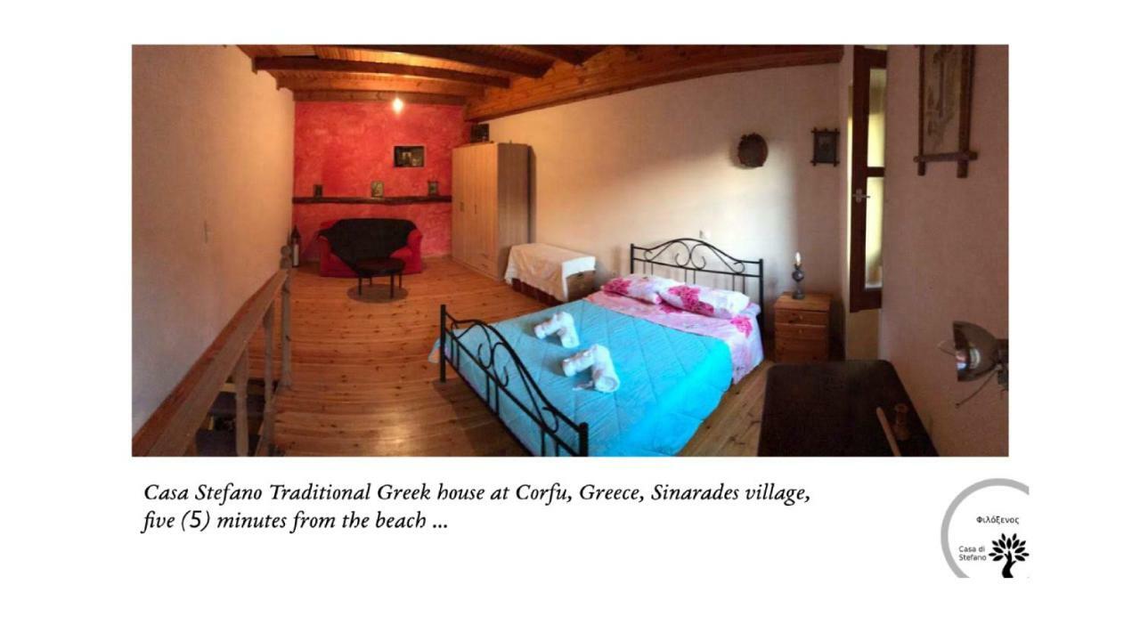 Country Traditional House In Corfu Village, Greece Sinarádes Exterior photo
